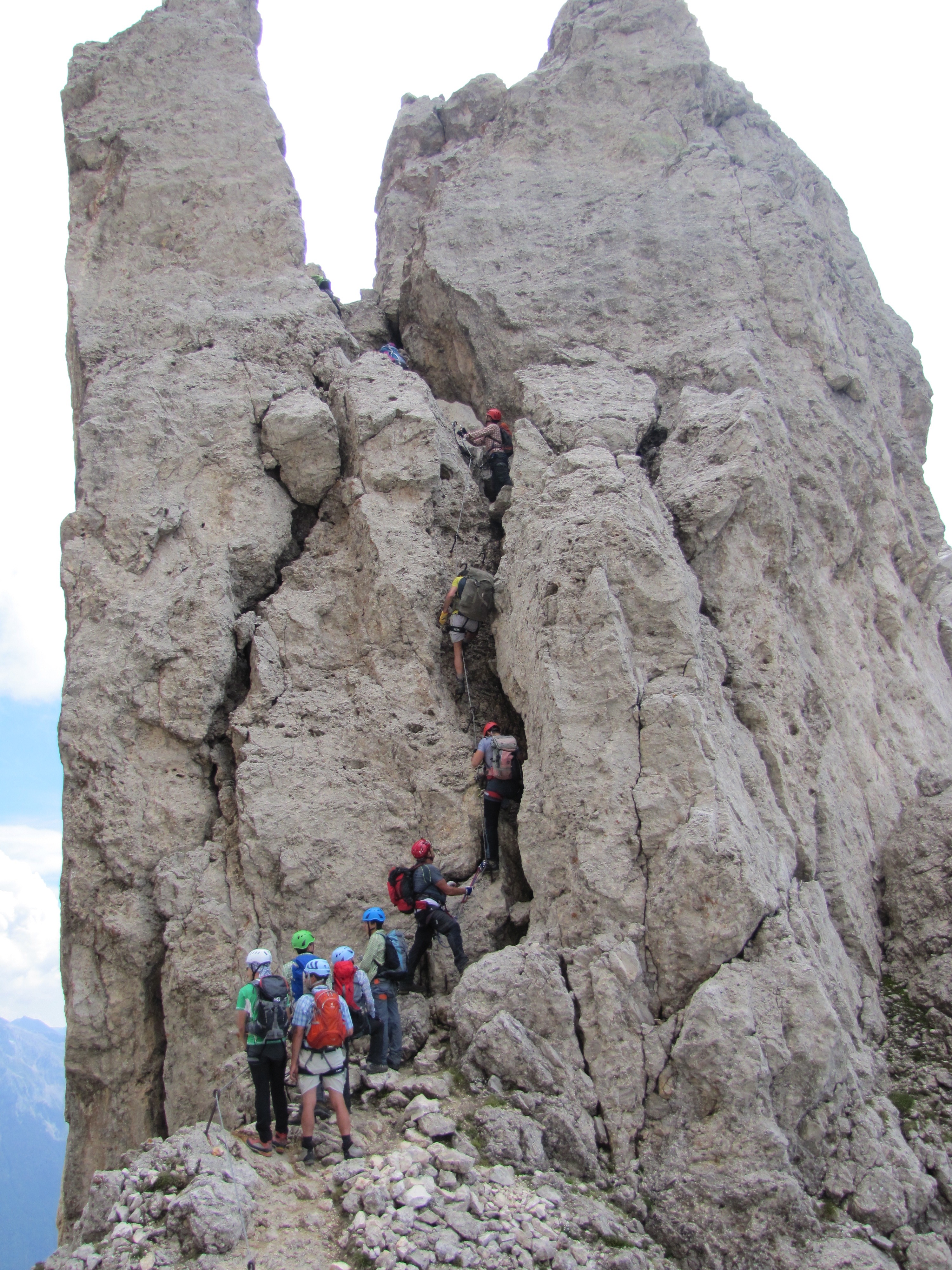 Crowded Masaré via ferrata